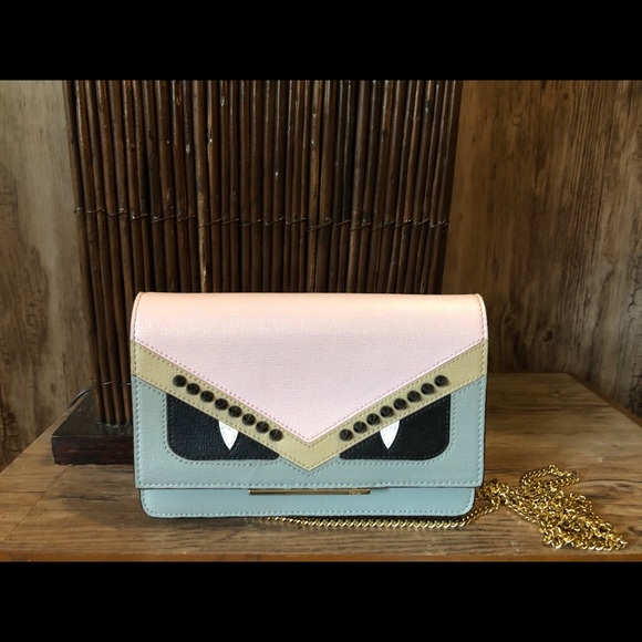 Authentic Fendi Wallet On Chain Monster Pink - Picture 14 of 17